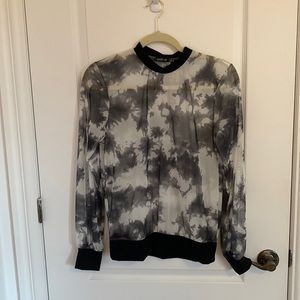 BOOHOO Long Sleeve Mesh Tie Dye Top